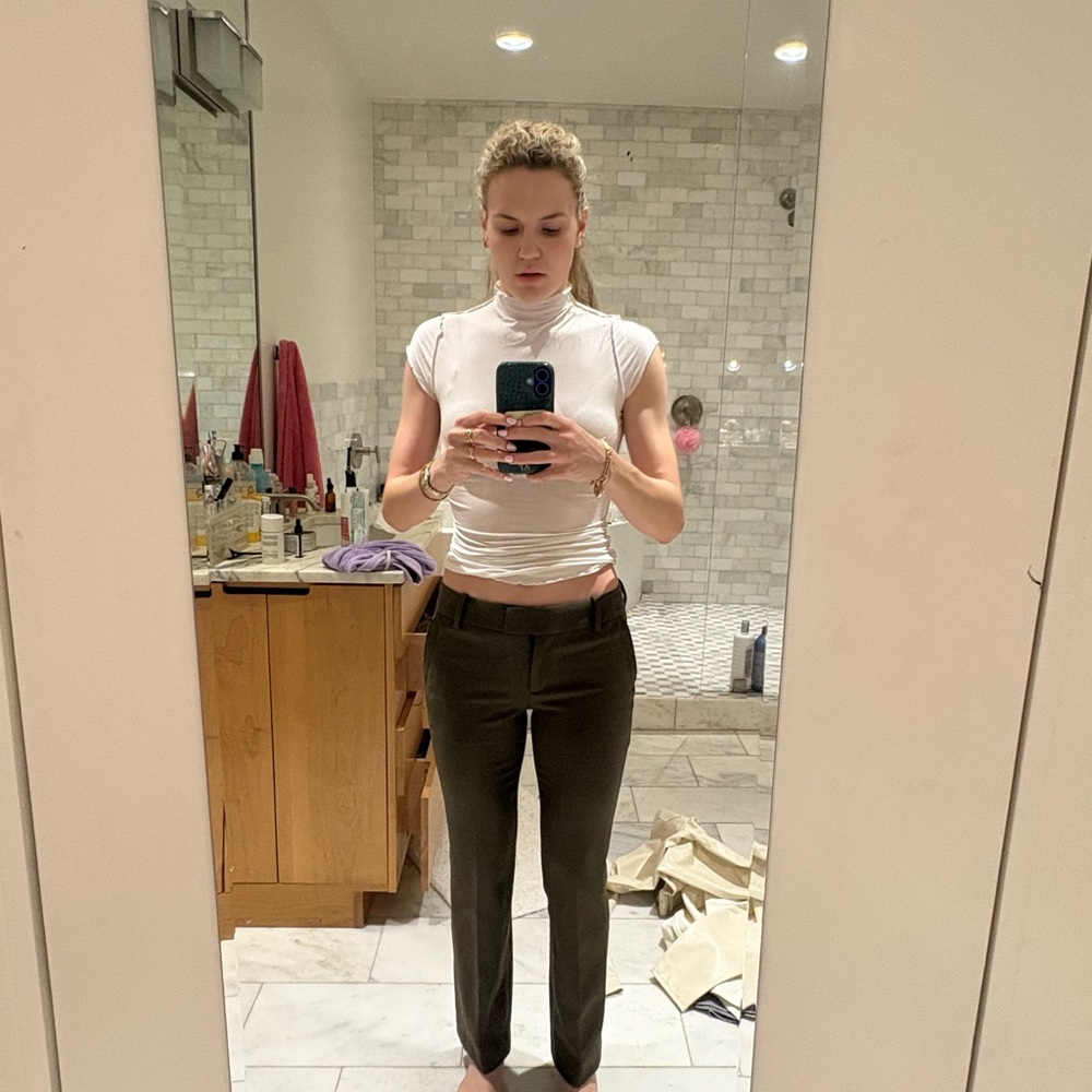 J. Crew Campbell Trousers in Olive